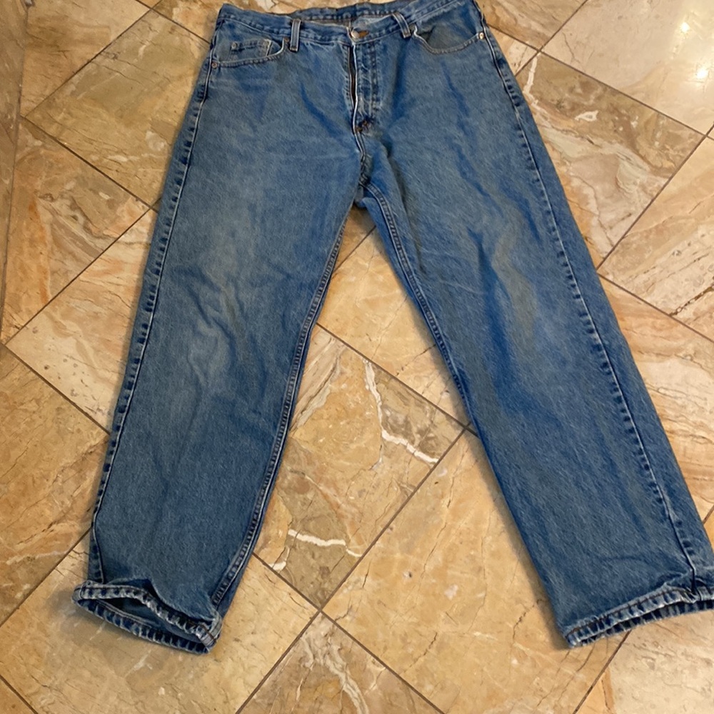 Denim Blue jeans for men. size 36 x 32. Members Mark brand.  Faded light blue